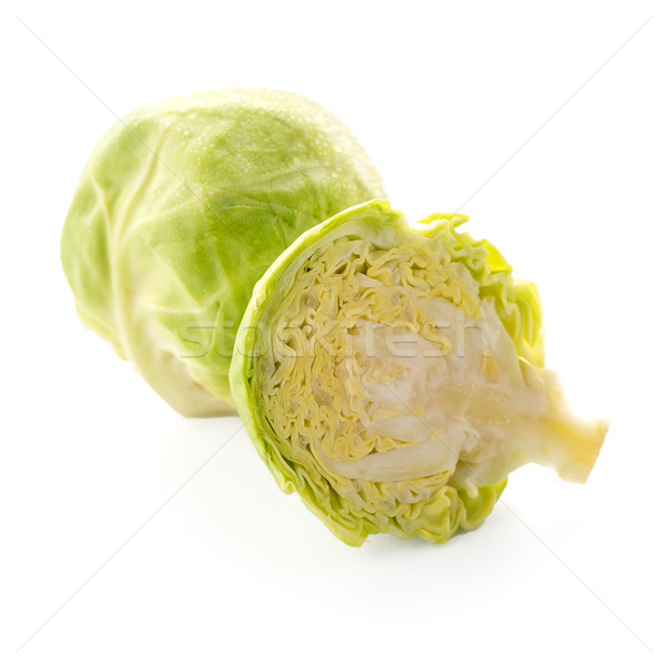 Friss Brüsszel izolált fehér étel zöld Stock fotó © homydesign