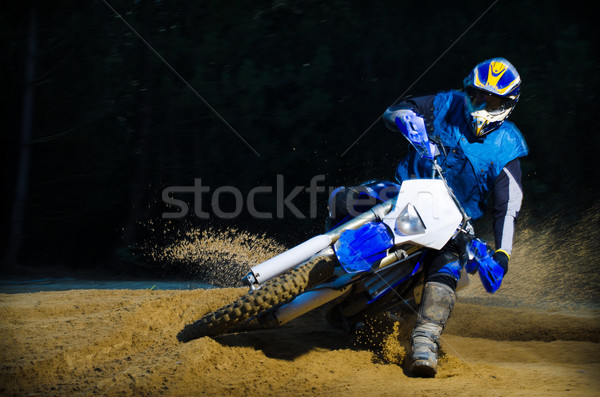 Enduro bike rider Stock photo © homydesign