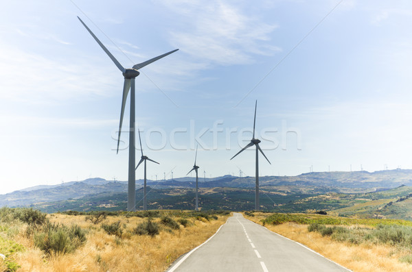 Wind turbines Stock photo © homydesign