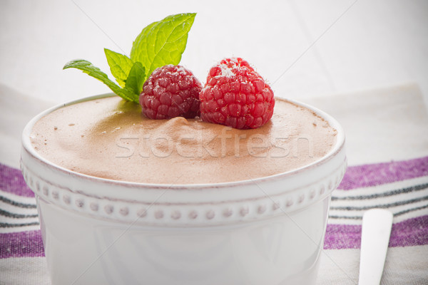 Paleo dieet stijl dessert pure chocola eieren Stockfoto © homydesign