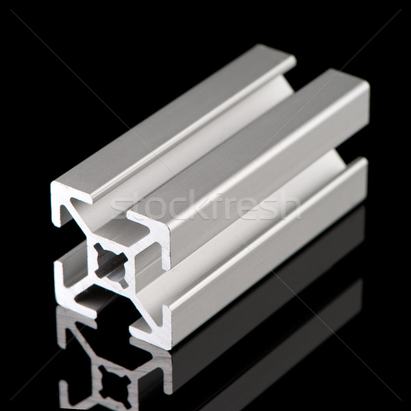Alluminio profilo campione isolato nero costruzione Foto d'archivio © homydesign