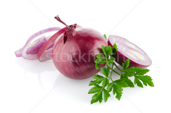 Sliced red onion Stock photo © homydesign