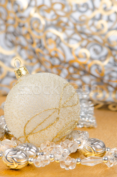 Arany karácsony labda díszítések felület szín Stock fotó © homydesign