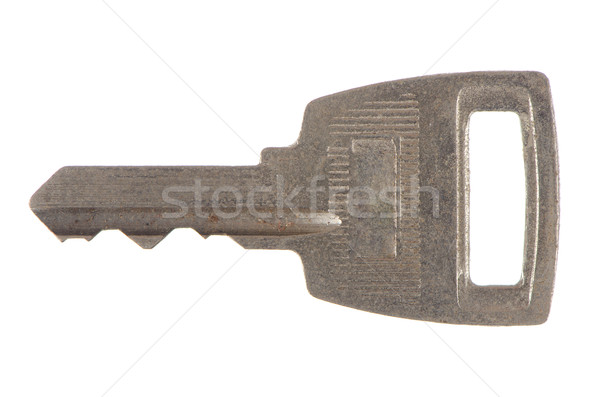 Photo stock: Utilisé · métal · clé · isolé · blanche · maison