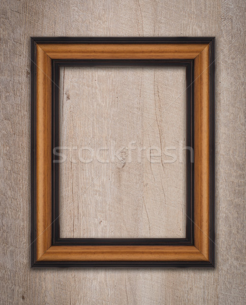 Vintage moldura de madeira madeira parede projeto quarto Foto stock © homydesign