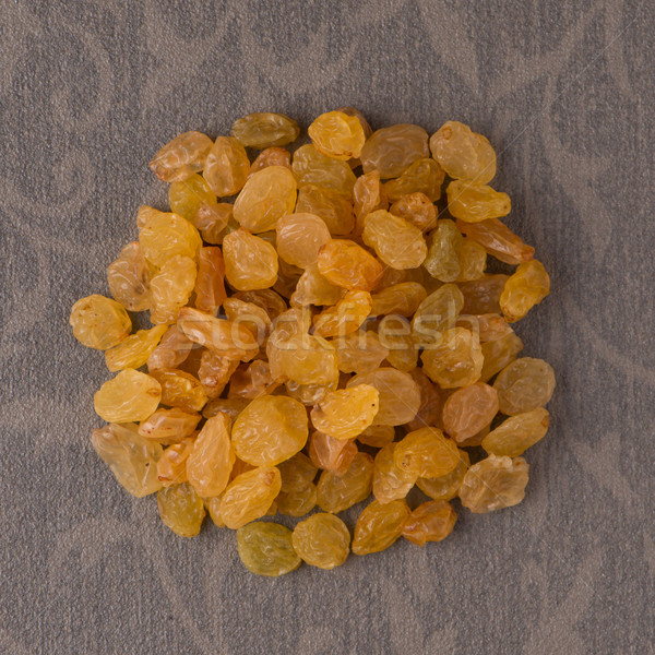 Kreis golden Rosinen top Ansicht braun Stock foto © homydesign