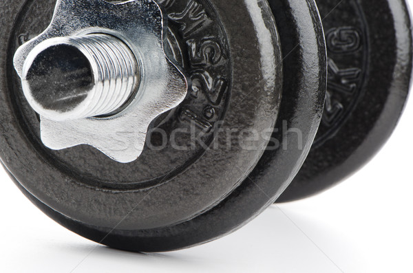 Dumbbell weight closeup Stock photo © homydesign
