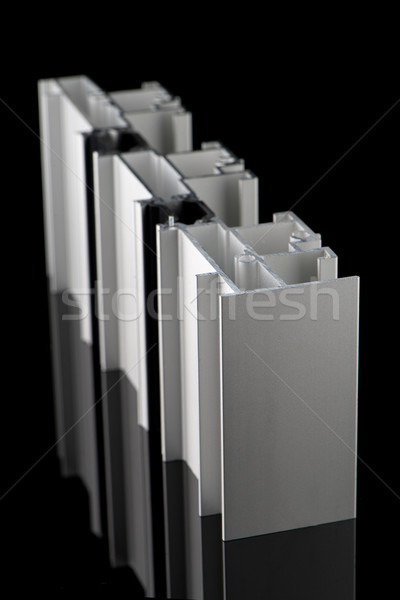 Aluminium profil próba odizolowany czarny domu Zdjęcia stock © homydesign
