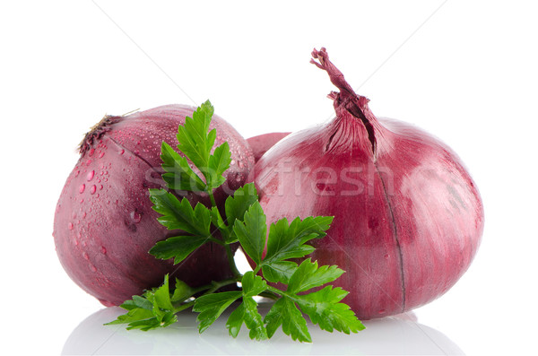 Red onions Stock photo © homydesign