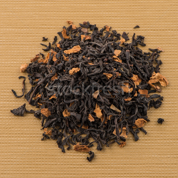 Fekete száraz tea szirmok aromás citromsárga Stock fotó © homydesign