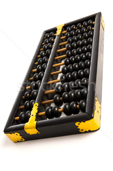 Antiken abacus isoliert weiß Geld Design Stock foto © homydesign