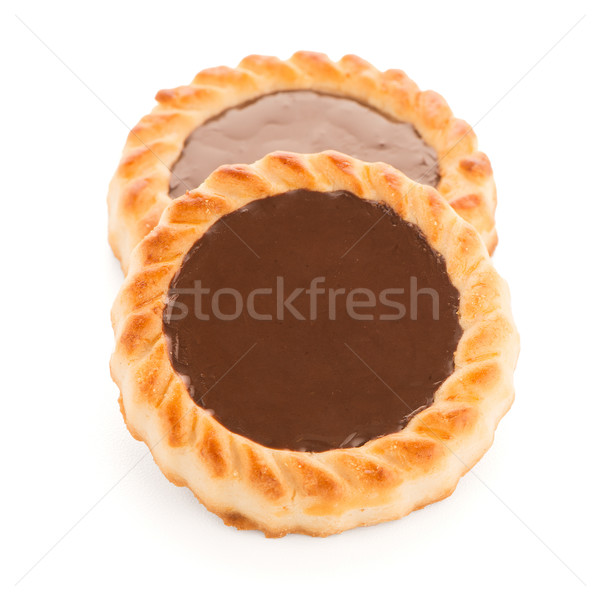Chocolate tart cookies Stock photo © homydesign