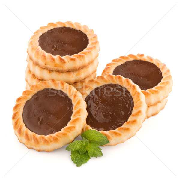 Cioccolato crostata cookies bianco dessert Foto d'archivio © homydesign