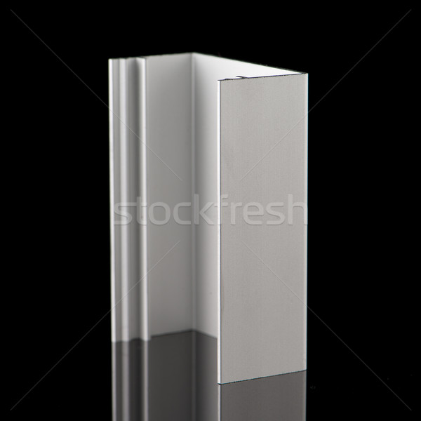 Aluminium Profil Probe isoliert schwarz Haus Stock foto © homydesign