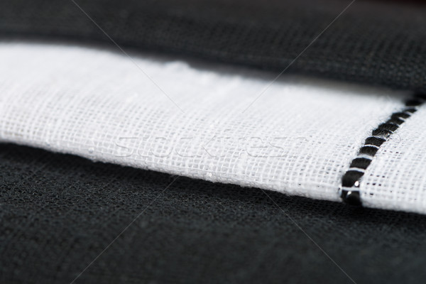 Stock photo: White amd black fabric texture