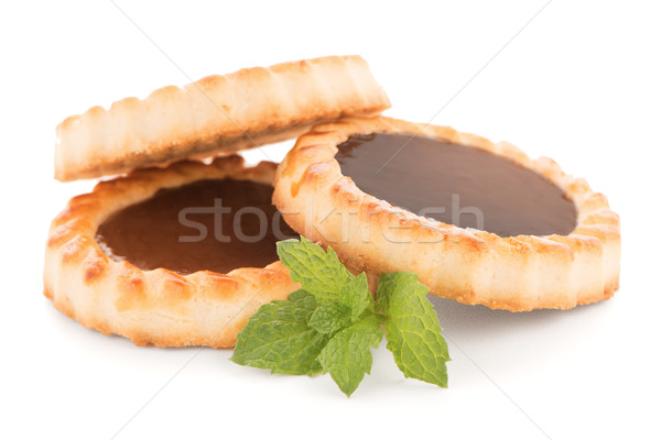 Cioccolato crostata cookies bianco dessert Foto d'archivio © homydesign