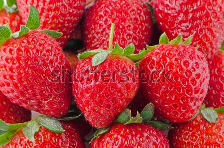Apetyczny truskawek biały owoców czerwony truskawki Zdjęcia stock © homydesign