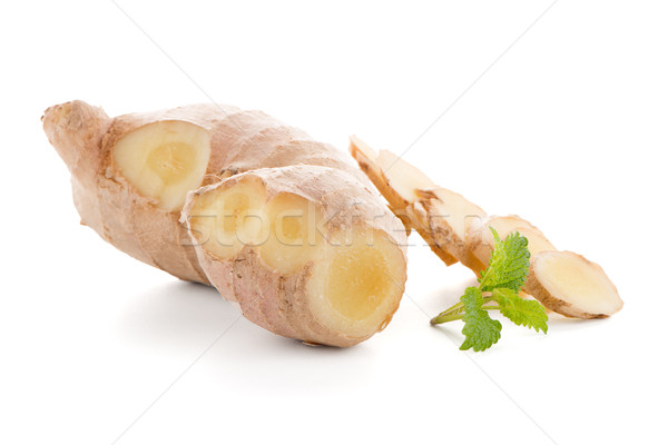 Ginger root on white Stock photo © homydesign