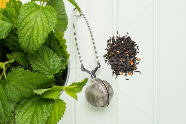 Herbal tea with melissa Stock photo © homydesign