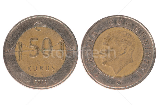 50 turkish kurus coin Stock photo © homydesign