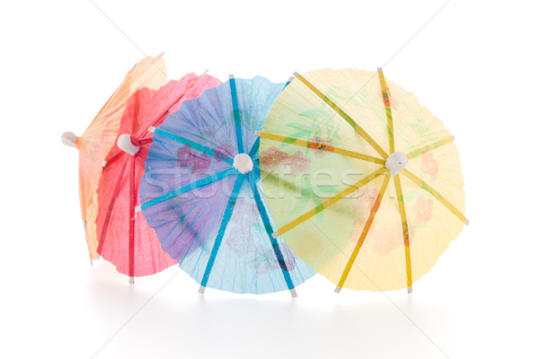 Paper umbrellas for cocktails Stock photo © homydesign