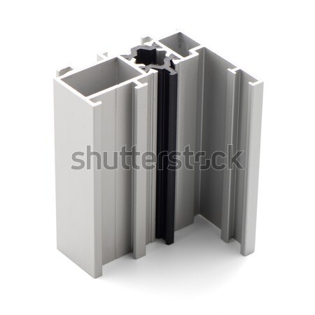 Aluminio perfil muestra aislado blanco casa Foto stock © homydesign