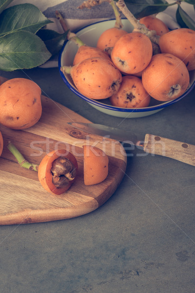 loquats on kitchen counter Stock photo © homydesign
