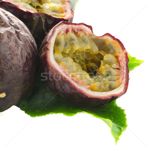 Fresh passion fruit Stock photo © homydesign