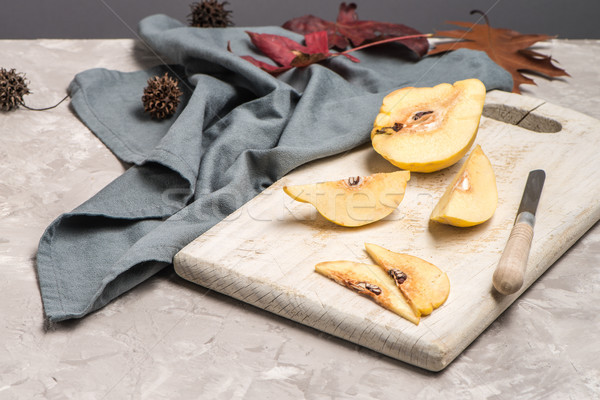 Quince fruit parts Stock photo © homydesign