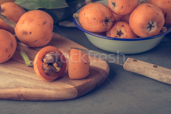 loquats on kitchen counter Stock photo © homydesign