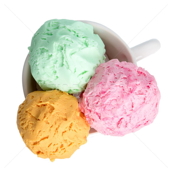 Foto stock: Helado · vidrio · tazón · colorido