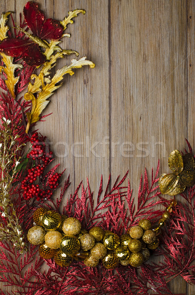 Foto stock: Navidad · decoraciones · marco · resumen · fondo