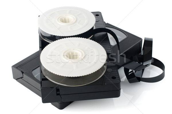 Stock photo: Two videotapes and reel