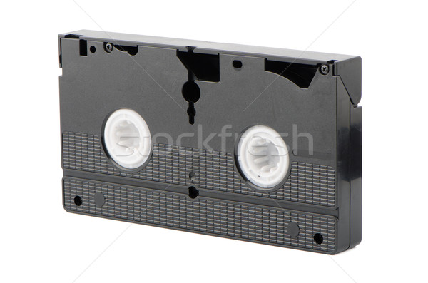 Vecchio video nastro isolato bianco televisione Foto d'archivio © homydesign