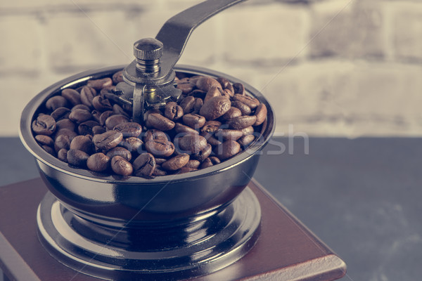 Utasítás kávé daráló klasszikus asztal felső Stock fotó © homydesign