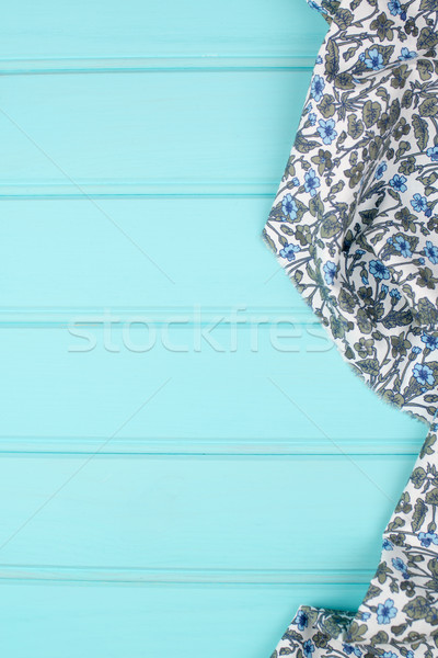 Blue and white towel over table Stock photo © homydesign