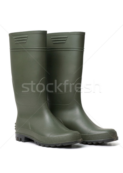 Green rubber boots  Stock photo © homydesign