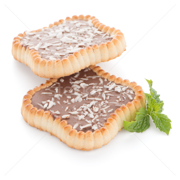 Chocolate tart cookies Stock photo © homydesign