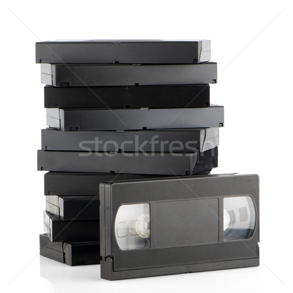 Pile of videotapes Stock photo © homydesign
