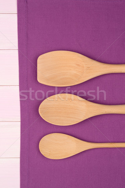 кухонные принадлежности Purple полотенце Сток-фото © homydesign