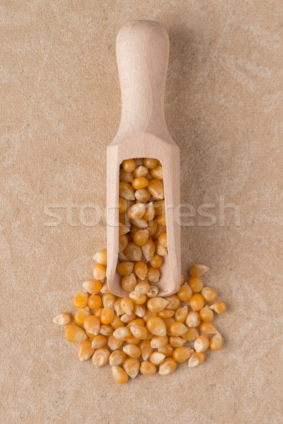 Stock photo: Wooden scoop with corn