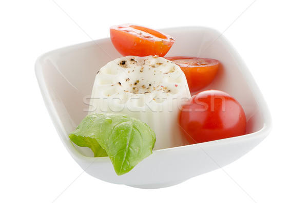 Vers salade geitenkaas tomaat basilicum pesto Stockfoto © homydesign