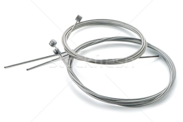 велосипед тормоз проводов белый фон кабеля Сток-фото © homydesign