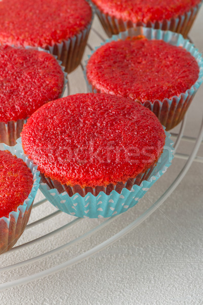 Stockfoto: Bieten · fluwelen · witte · tabel · voedsel