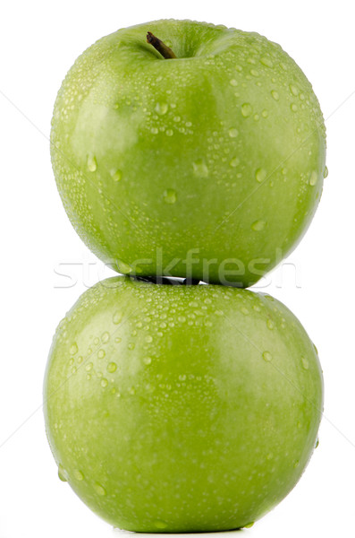 Stock photo: Two fresh green apples