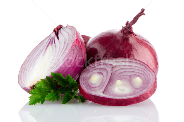Red sliced onion Stock photo © homydesign