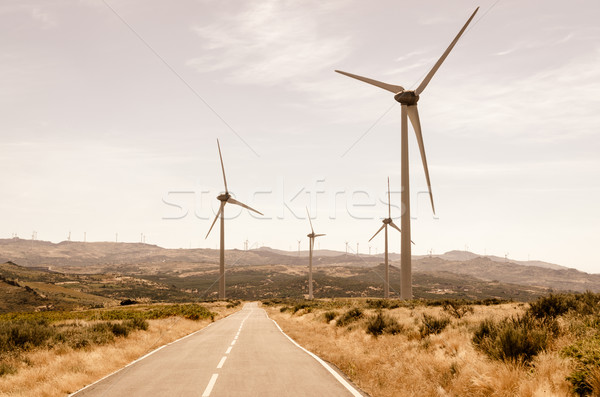 Stock photo: Wind turbines