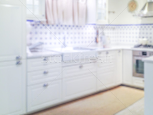 Bucătărie neclara acasă lumina bokeh casă Imagine de stoc © homydesign