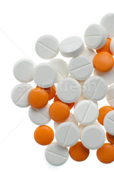 White and orange pills Stock photo © homydesign