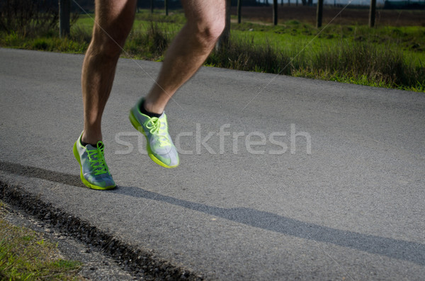 Courir sport chaussures extérieur action Photo stock © homydesign